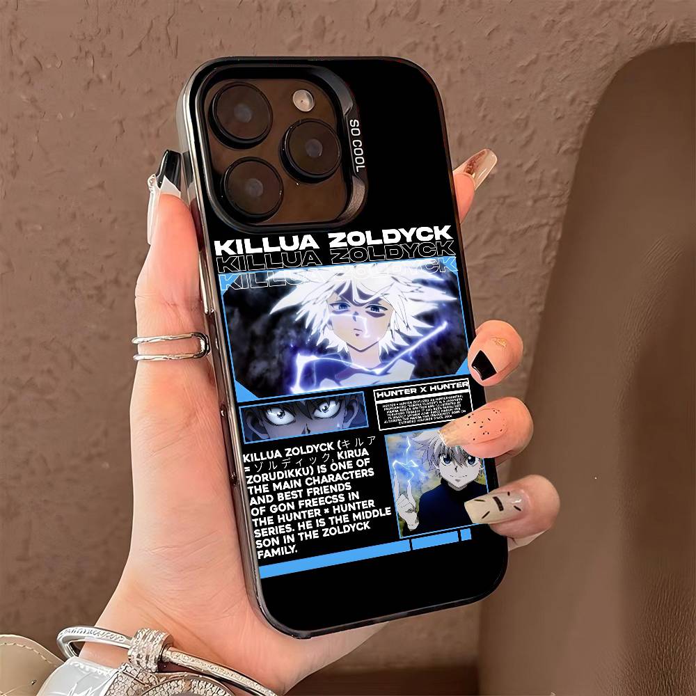 H-Hunter-Hunter Killua Phone Case for iPhone 17 17Air 16 15 14 13 12 11 Pro Max Plus Colorful Silver