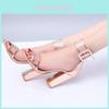 Elegante Sandalen mit Knöchelriemen, hohen Absätzen und klarem, klobigem Blockabsatz für Damen