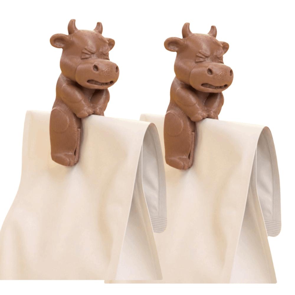 2pcs 3D Printed Bag Sealing Clips Sheep Food Sealer Clips Farm Animal Bag Clip Airtight Seal