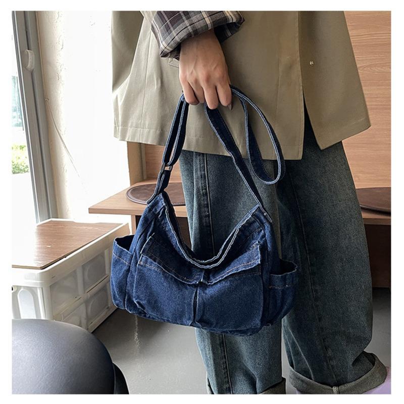 Denim Shoulder Bag Vintage Large Capacity Crossbody Bag