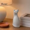 Nordischer Stil Heimdeko 3D-gedrucktes Katzenornament, Minimalistisches Geometrisches Design, Einteiliges Schwarz-Weiß-Grau-Ornament, Langlebige Skulptur, für Büro
