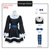 Costum Cosplay Panty & Stocking cu Portjartieră Sora Mai Mică Șosetă Anarchy Rochie Gothică Maid Lolita Perucă Șosete Lungi