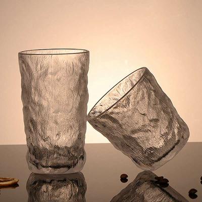 Japanese Style Glacier Pattern Glass Ins Water Glass Juice Drink Cup Coffee Cup Beer Glass Breakfast Milk Glass