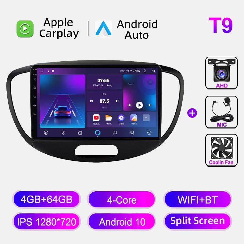 4G WIFI Android 12 Car Radio For Hyundai Grand I10 2008-2012 Multimedia Video Player GPS Navigation BT Carplay Auto Head Unit