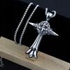 Necklace Silver Chain Cross Troop 317