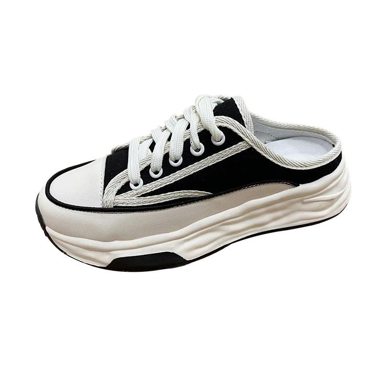 Dad shoes women's summer new student platform sports shoes casual height increase bag head half drag