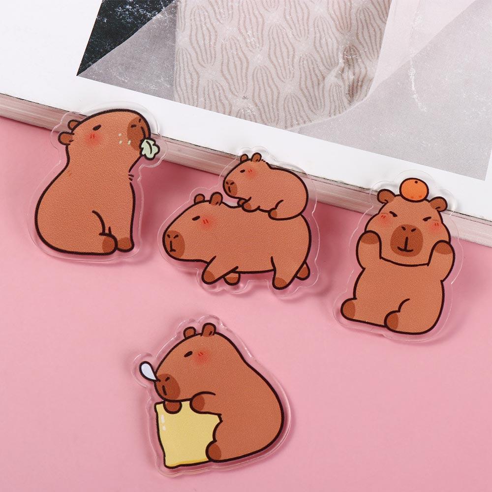 Breastpin Acrylic Capybara Pin Cute Kapibara Badge Cartoon Capybara Brooch  Unisex