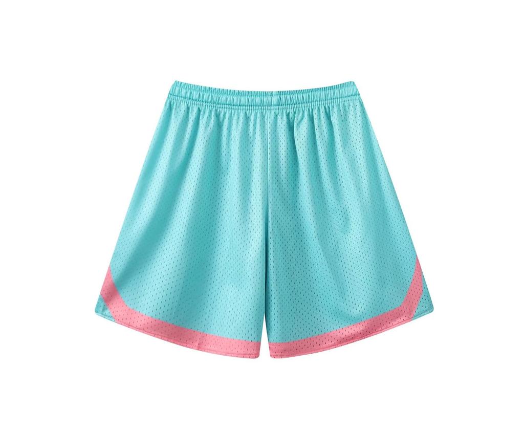 Large Mesh Pikachu Quick-Dry Basketball Shorts - Above Knee, Four-Point Sports Design