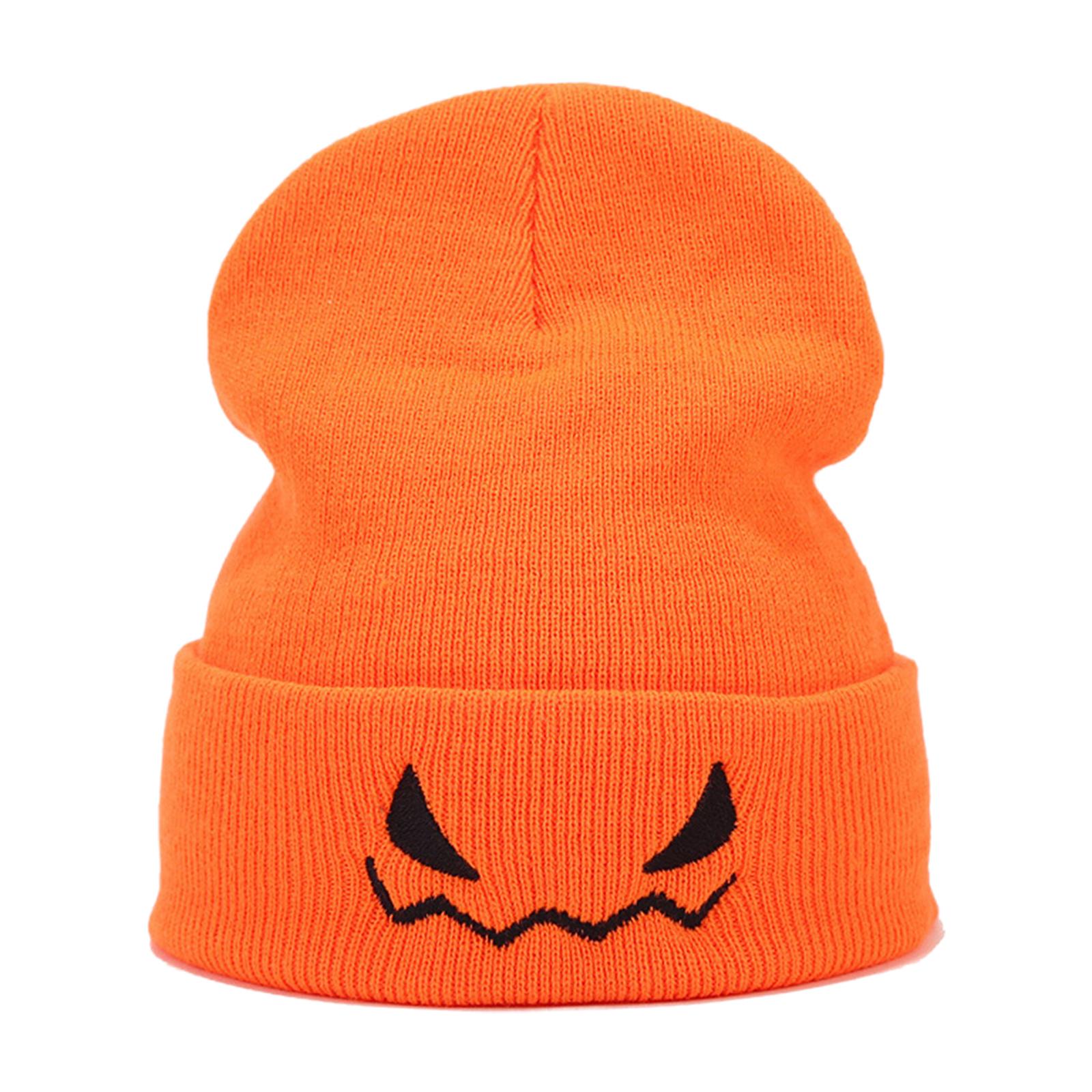 

Funny Knitted Beanie Hat Halloween Specter Pattern Unisex Hat Costume Party Specter Pumpkin Ears Party Hats 1