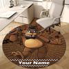 Personalized F-Freddy bear Round Chair Office Rug - Perfect for Mat, Office Chair & More - Ideal Gift for Birthdays and Holidays