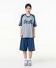 MOZMOZ Sporty Air Mesh Jersey Track Shorts Navy