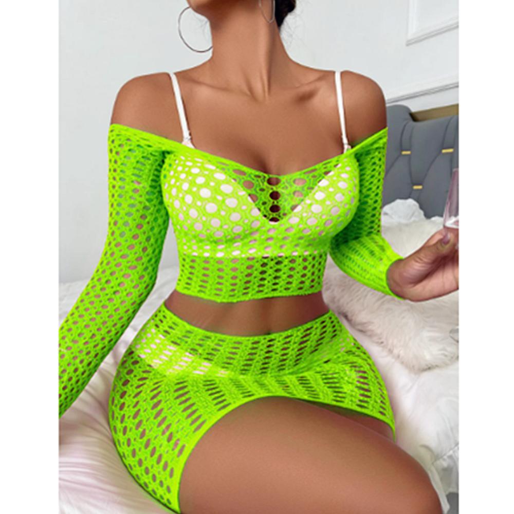 Women Sexy Mini Skirt Club Wear See Through Skirts Ladies Ice Silk A-Line Pleated Skirt Low Rise Waist Ruffled Skirt Nightdress