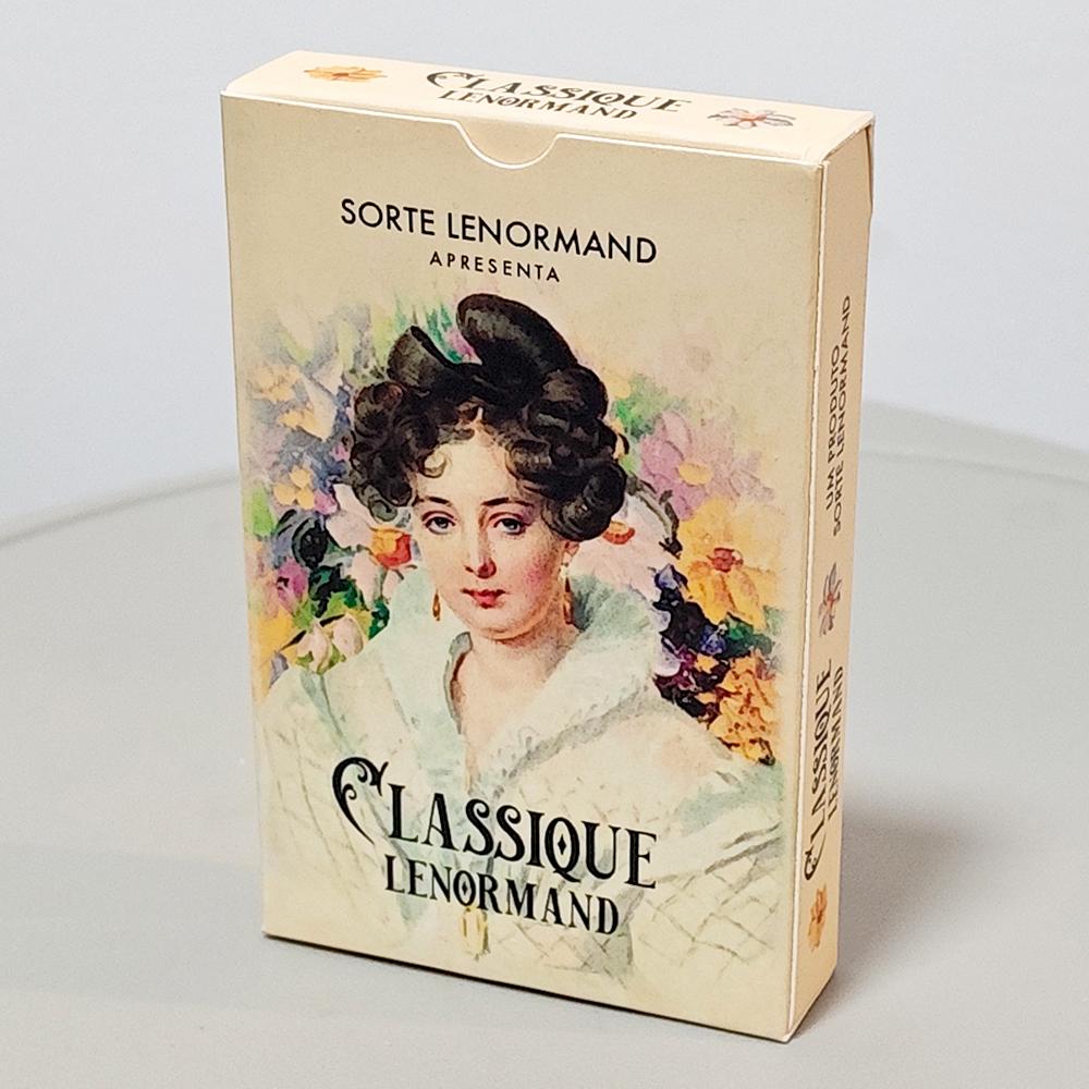 Baralho Lenormand Clássico 9*6cm - 37 Cartas de Adivinhação Estilo Vintage - Edição Clássica Portuguesa Cartolina Dupla em Relevo