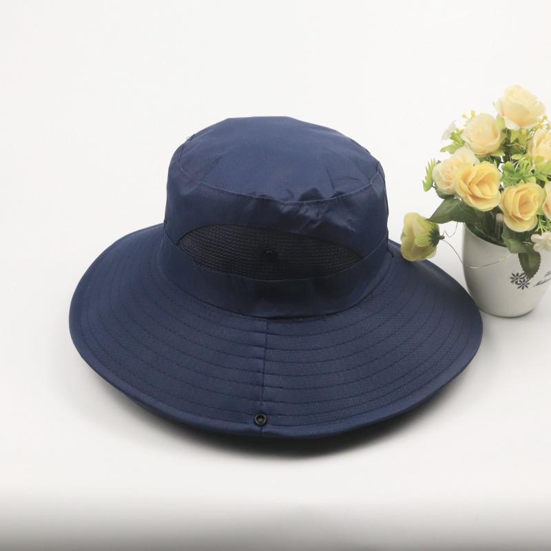 Men's beach fishing hat bucket hat labor insurance net hat sun hat beach sunscreen sunshade basin hat cloth hat