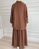 2024 Spring Fashion: Women's Half-Length Skirt Suit with Loose Long-Sleeve Shirt