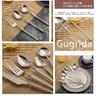 Besteck-Sortiment-Set Gugrida Westliches Geschirr Dessertbesteck 304 Edelstahl Spiegel Essstäbchen-Set Essstäbchen-Set, Besteck, inklusive,