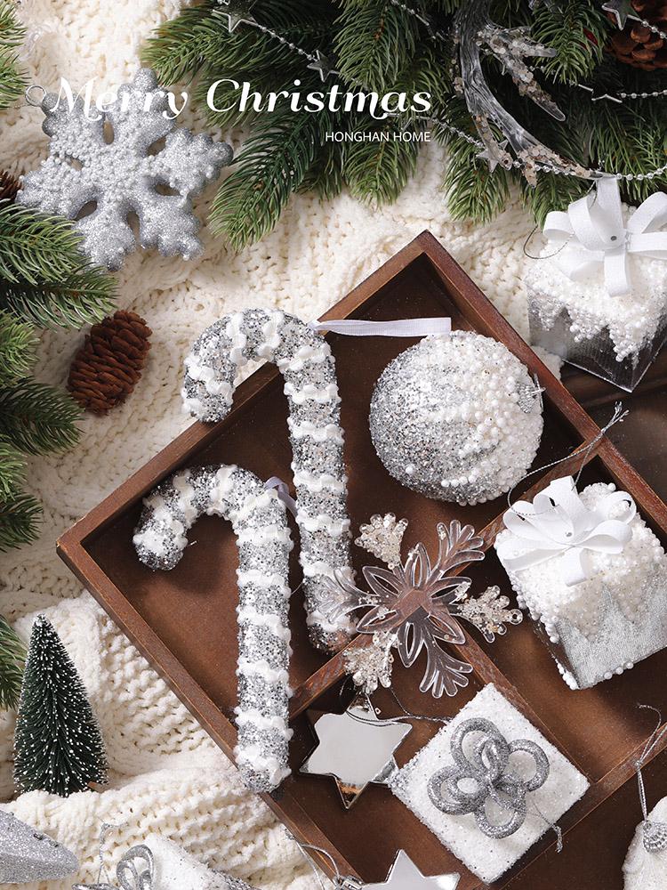 Luminous Christmas Ornaments: Star Tree Topper & Ball Set for Festive Decoration