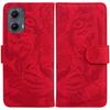 For Motorola Edge (2024) 5G Shockproof Case Tiger Imprint Leather Wallet Phone Cover