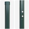 Fence Post Set 2 Pcs Green Powder Coated Steel