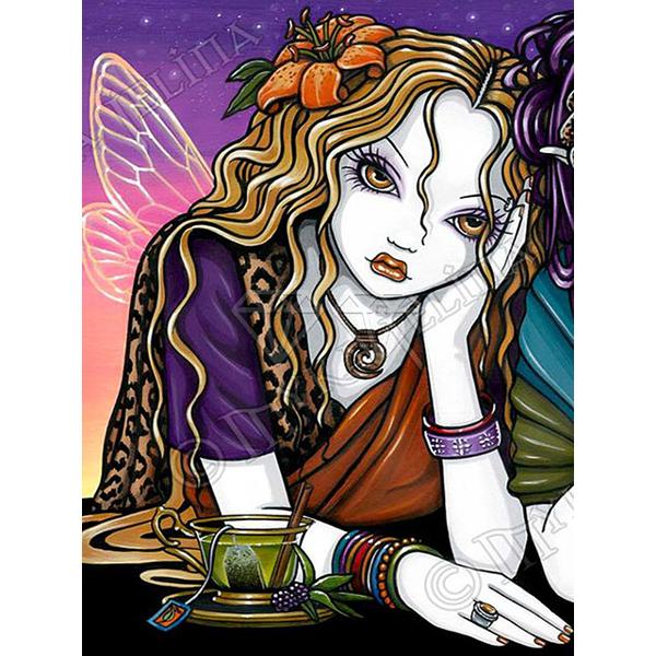 5D DIY Diamond Painting Kit  Millennial Girl   Art Diamond Embroidery Rhinestones Decorations for Home