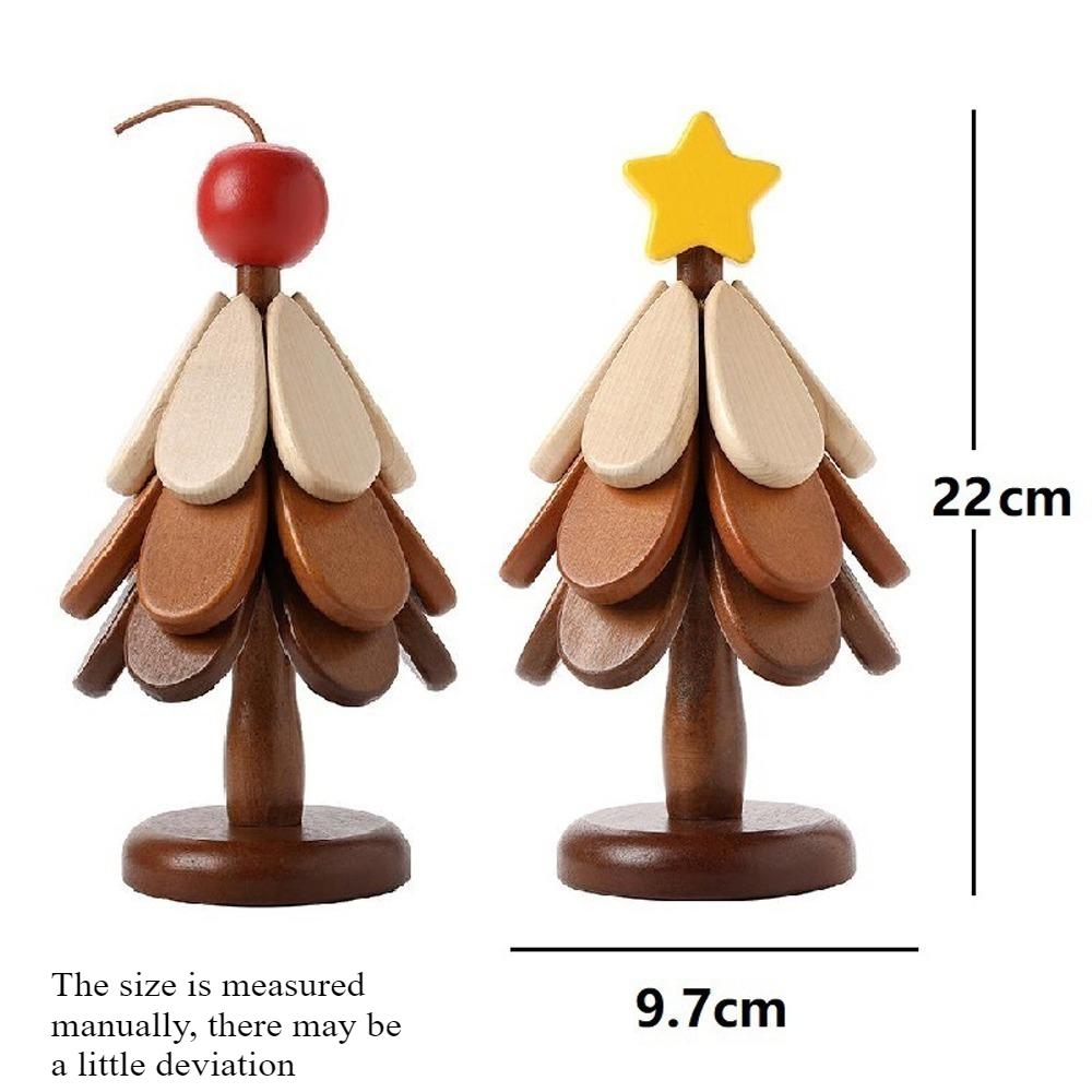 Christmas Wooden Coaster Trivet, Wooden Tree Shaped Coaster Mat Wooden Set of 3 Home and Restaurant Tabletop Decorative Coasters