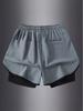Men's Summer Sports Shorts with Back Pockets, Trendy Cross-Border Design, Fake Two-Piece Look.