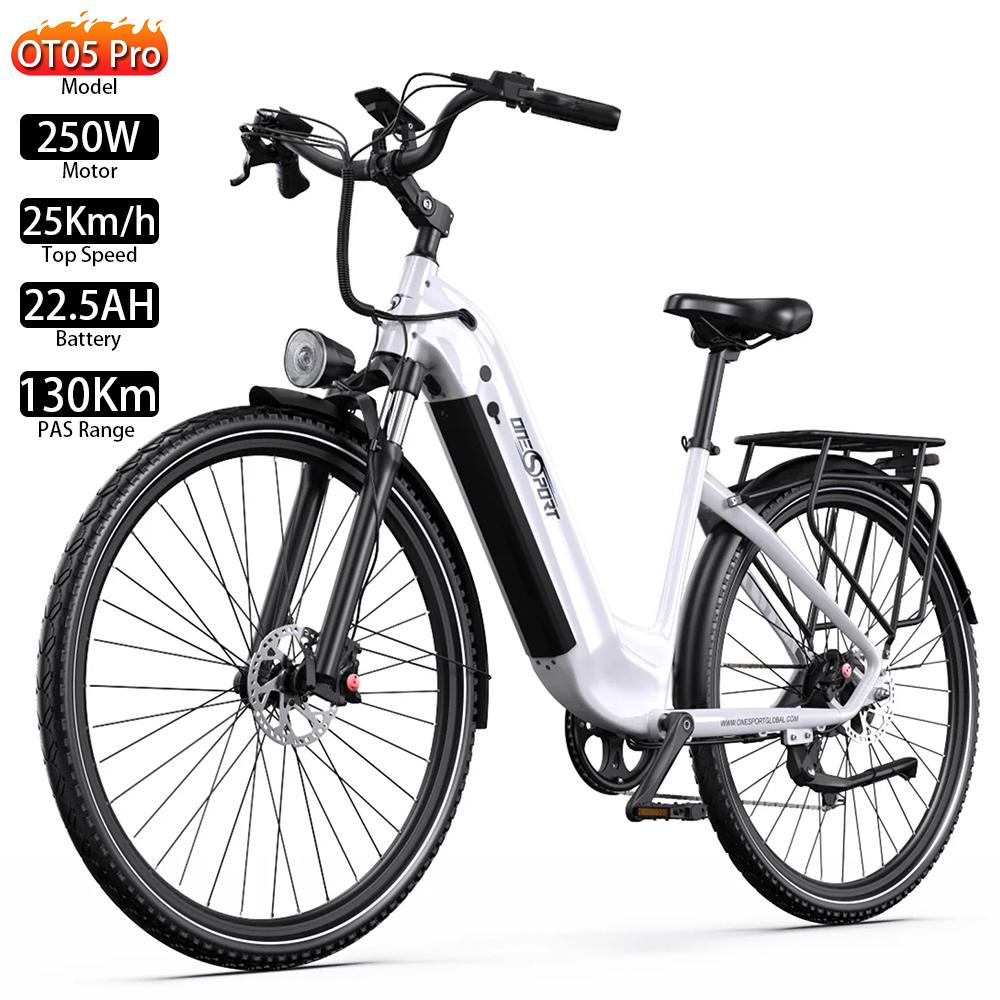 Electric Bicycle ONESPORT OT05 Pro 27.5" 250W Motor City Electric Bike Top Speed 25Km/h 36V 22.5AH Max Range 130Km