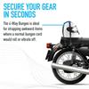 Elastic Tie Down Strap Featuring Rubber Grip and High Strength ABS for Secure Motorcycle Luggage Fastening on Rough Road