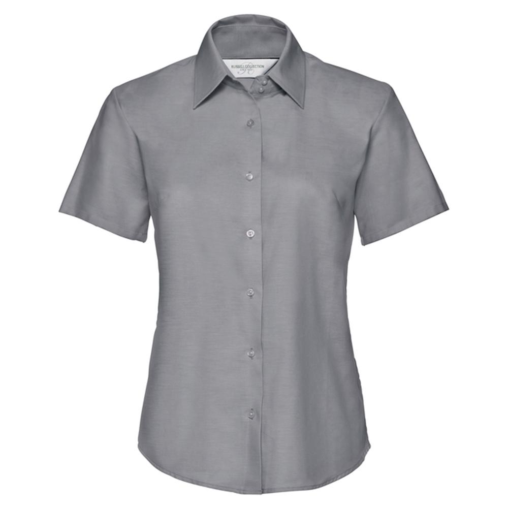 Russell Collection Womens/Ladies Classic Oxford Short-Sleeved Shirt
