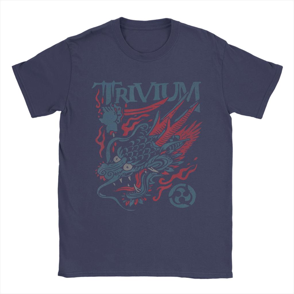 Trivium Screaming Dragon T Shirts Unisexs Cotton Novelty TShirt Crewneck Tees Short Sleeve Tops Summer