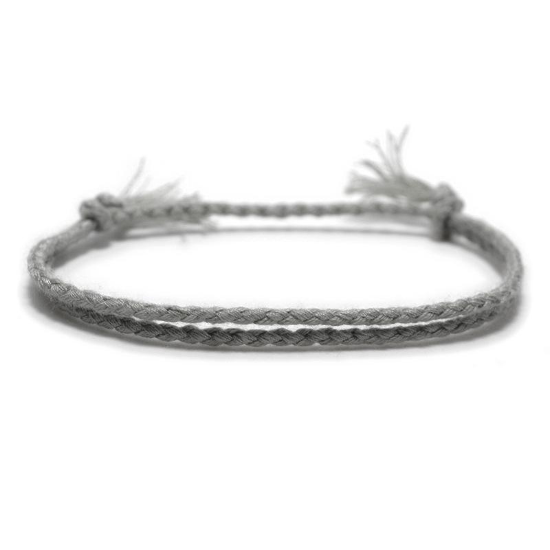 Dopamine Multicolor Cotton Hand-Woven Bracelet - Ladies Simple Bangle