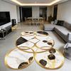 Irregular Luxury Marble Fluffy Rug for Living Room Easy Clean Short Velvet Bedside Carpet Decoration Home Large Area Floor Mat