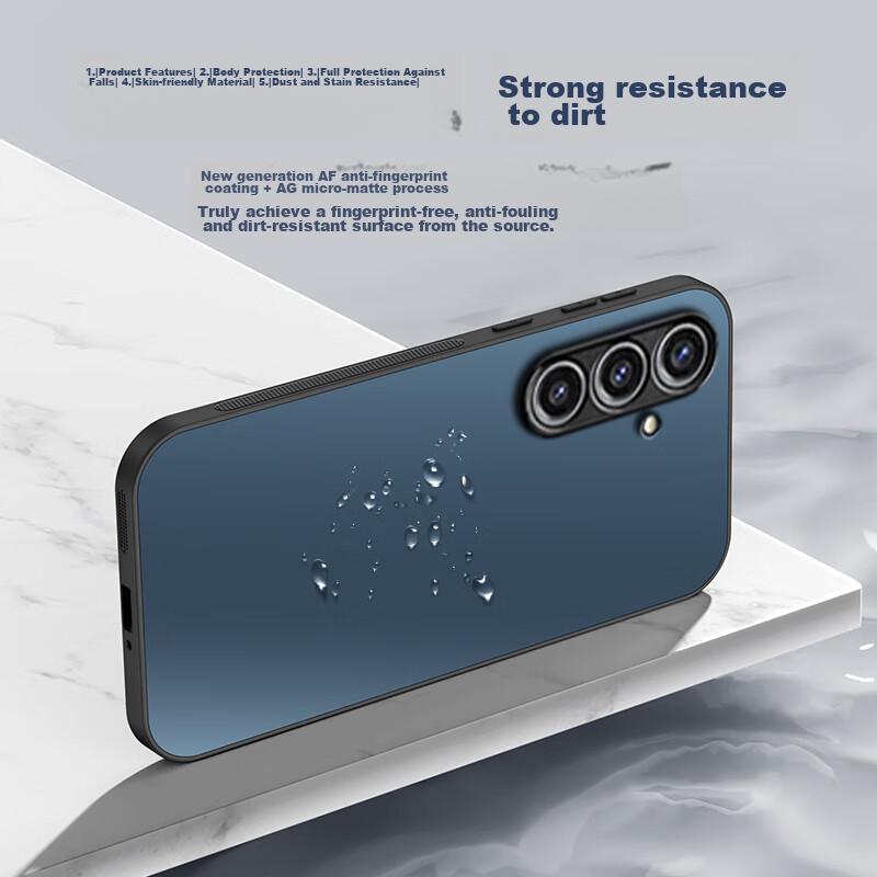 Phone Case for Samsung S24, SAMSUNG Galaxy S24 Protective Cover, Frosted Full Coverage Ultra-Thin Shockproof Anti-Fingerprint Case - Graphite Black