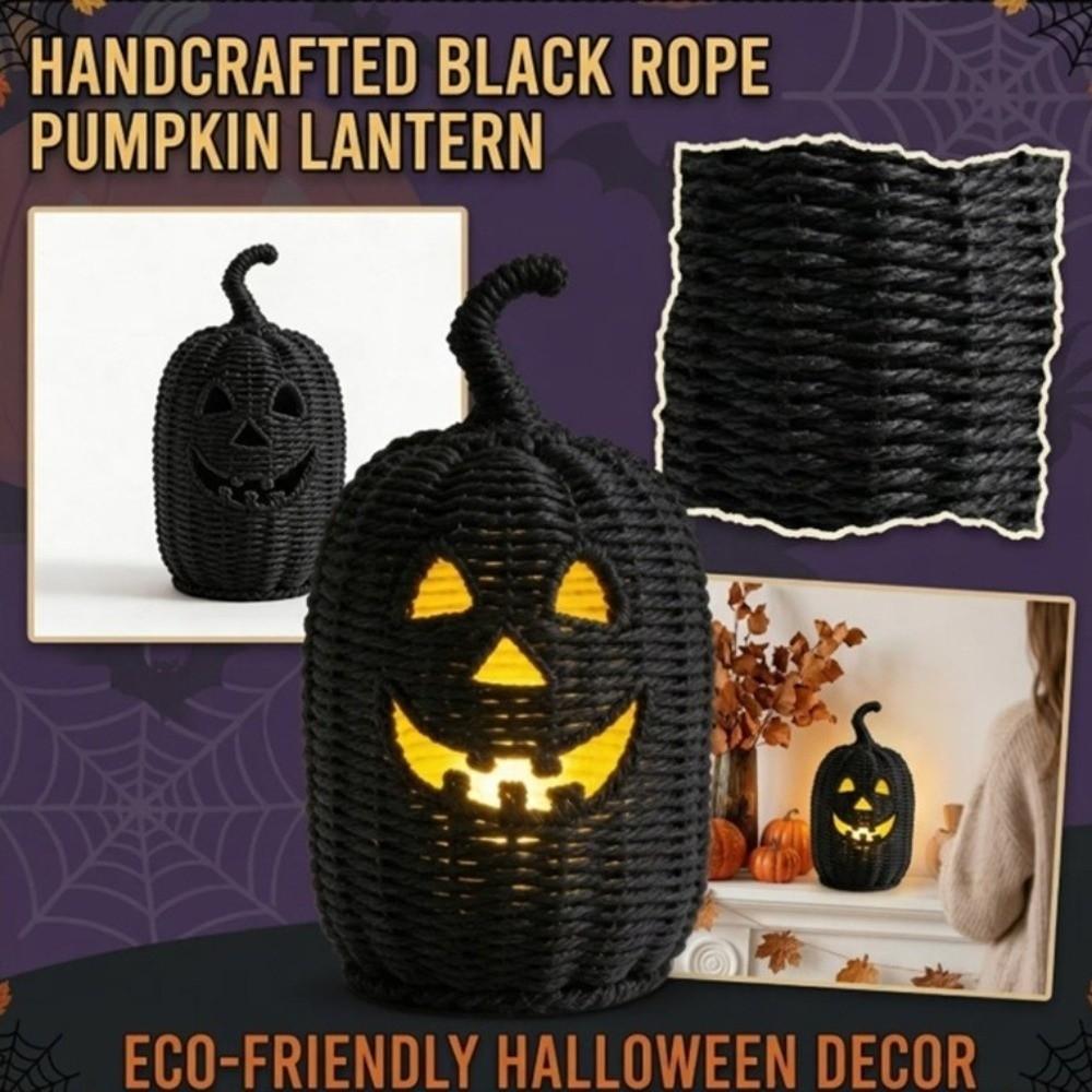 Vintage Resin Pumpkin Lantern with Witch Hat Pumpkin Candle Holder Living Room Use