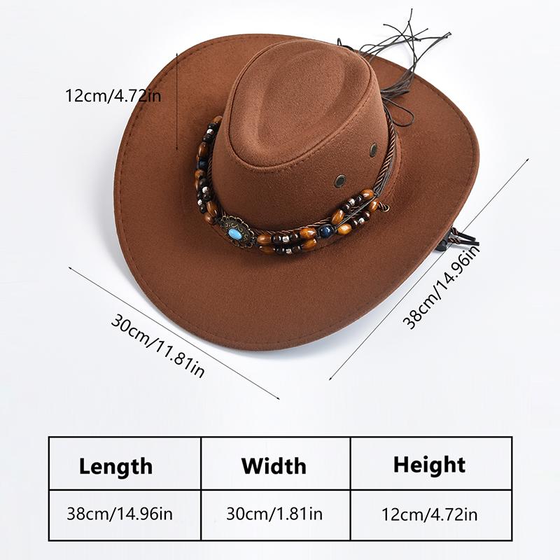 Vintage Big-Edge Western Cowboy Hüte für Männer Frauen Künstliche Wildleder Gentleman Cowgirl Jazz Hut Sombrero Hombre Cap
