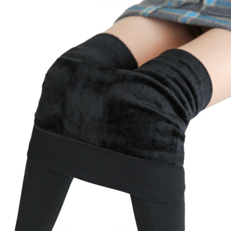 Winter Leggings Für Frauen Warme Leggins Einfarbig Samt Leggins Hohe Taille Leggings Stretchy Leggings dropshipping