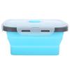 4PCS Silicone Collapsible Food Storage Container Stackable Design Bento Box Container  For Camping