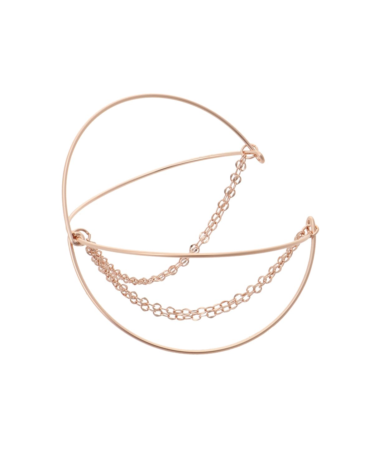 

14K Gold GF Cross Bangle 00092220905601 Pink Gold FREE [Samantha Tiara]