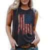 Amazon Wish Clothing Women's Vest Independent Station Summer Fashion American Flag Independence Day Collection