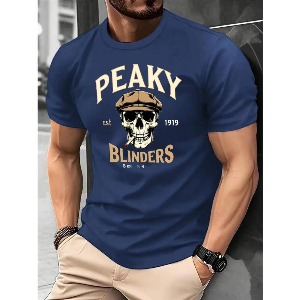 Peaky Blinders T-shirt Teschio Blinders Uomo Donna Estate Cotone Abbigliamento Moda Girocollo Manica Corta Maglietta