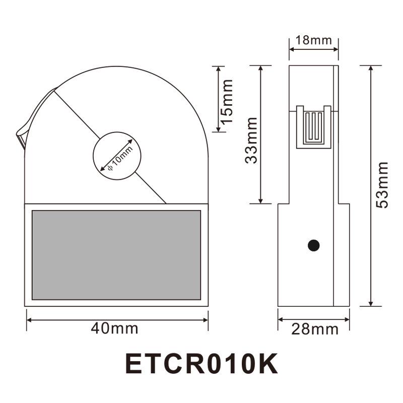 ETCR010K High-Precision Open-Jaw AC Leakage Current Milliamp Probe