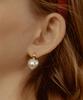 Tatiana Lettering Pearl Heart Hoop Earring Ec1948