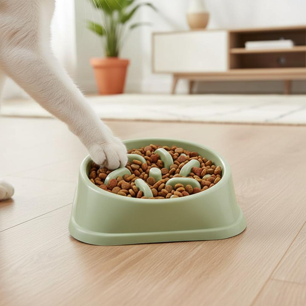 Non-Slip Dog Slow Feeder Bowl Anti-Choking Pet Food Bowl for Dogs Cats Puppy Interactive Feeding Dish