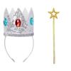 Princess Rosalina Cosplay Crown Ears Clips Earrings Wand for Women Roleplay Fantasia Prop Halloween Carnival Costume Accessories