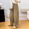 Johnature Japanese Corduroy Wide-leg Pants Women Autumn Loose Versatile Casual Retro Corset Pressed Pleated Pants