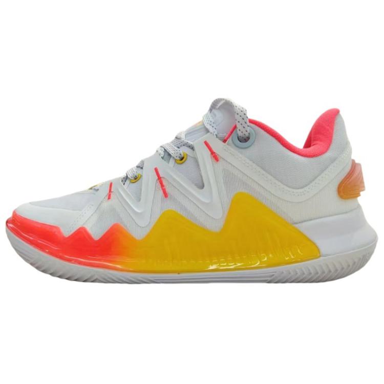 Erke Fearless EP Comfortable Versatile Shock Absorbing Durable Low Top Basketball Shoes Men sneakers White Red Yellow 11124304093-001
