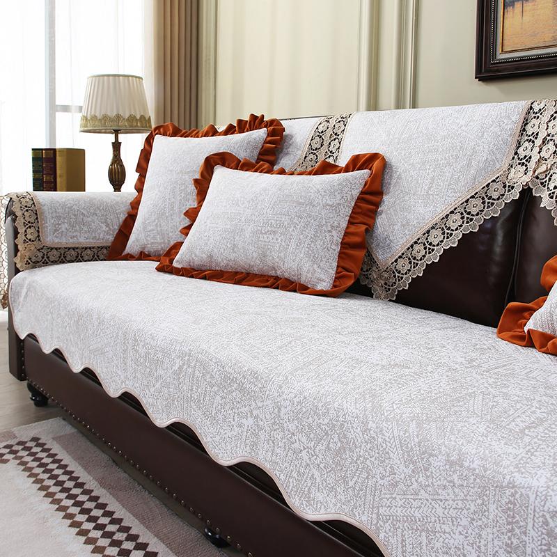 Fashion Chenille Sofa Cushions Anti-Slip Retro Jacquard Sofa Covers Home Decoration Living Room Armchairs Seat Towel Slipcover