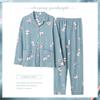 In the Elderly Pure Cotton Pajamas Women's Spring and Autumn Long-sleeved Middle-aged Mother Large Size Cardigan Set Old Lady Loungewear