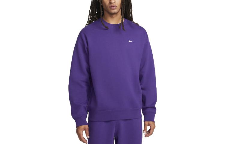 Nike Sweatshirts Men s Field Purple Crew Neck Moderate Regular DX1361-504 XL