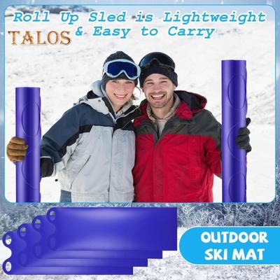 54" große Schneeschlittenmatte Flexibler aufrollbarer Snowboardschlitten für Erwachsene Kunststoff-Schneeschieber Fliegender Teppich Winter-Hochgeschwindigkeits-Rodelausrüstung